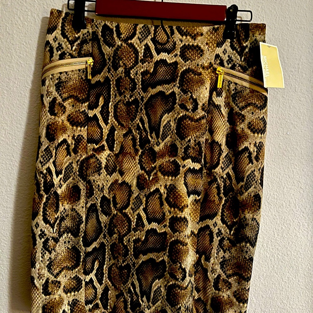 Michael Kors snake skin pencil skirt. NWT